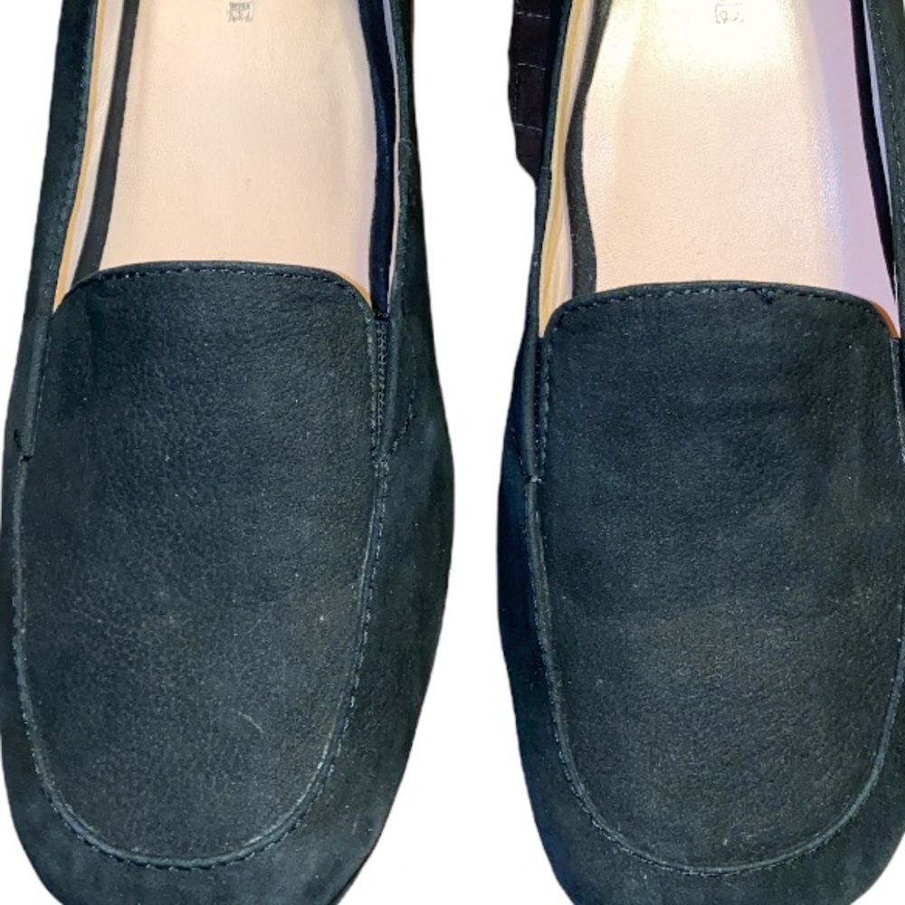 Taryn Rose Black Suede Wedge Loafers Size 8 - Picture 3 of 4